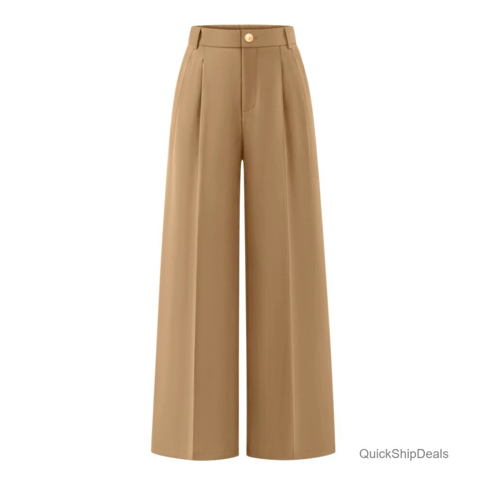Wide Leg Palazzo Pants High Waisted Business Casual Work Slacks